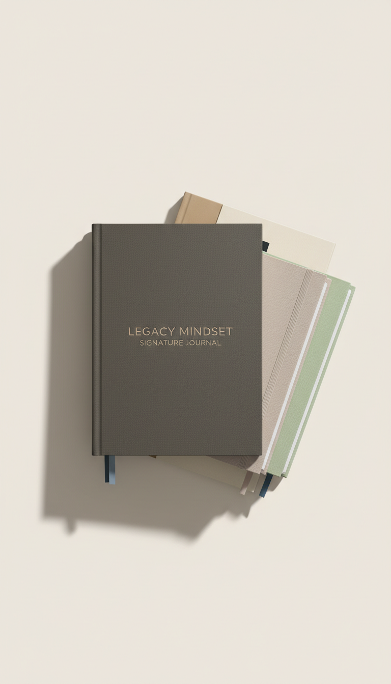Signature journal with bold typography
